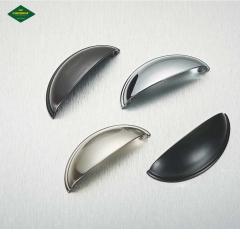 Manufacturers supply zinc alloy shell handle, American style retro drawer, cabinet handle, shell half round button