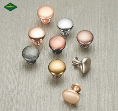 Mushroom solid zinc alloy round single hole small handle modern simple cabinet drawer wardrobe door handle