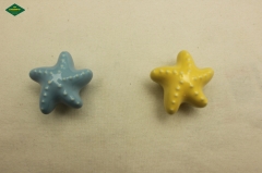 Starfish shape ceramic knob, high quality home building materials decoration knob.