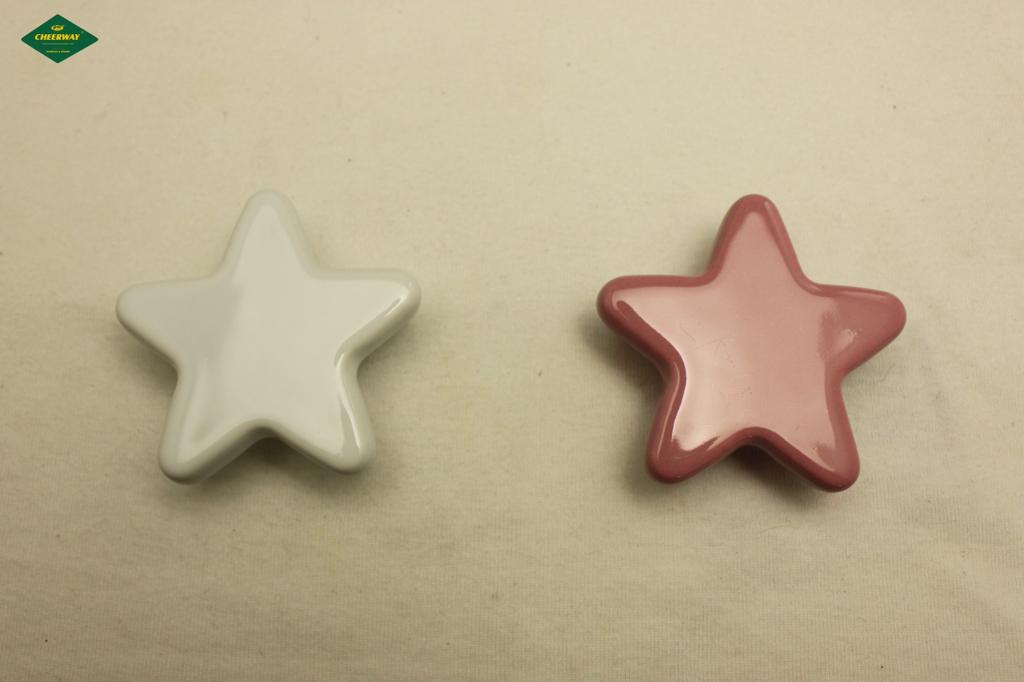 Star shaped ceramic knob, high quality hardware decoration knob.,Knob