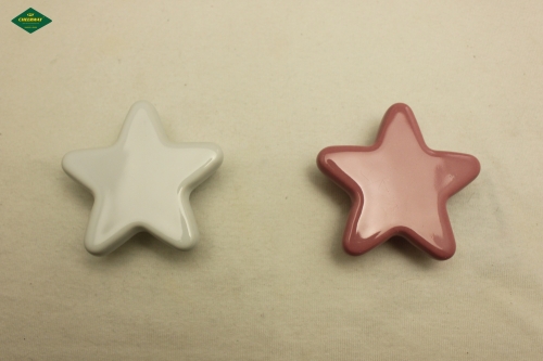 Star shaped ceramic knob, high quality hardware decoration knob.