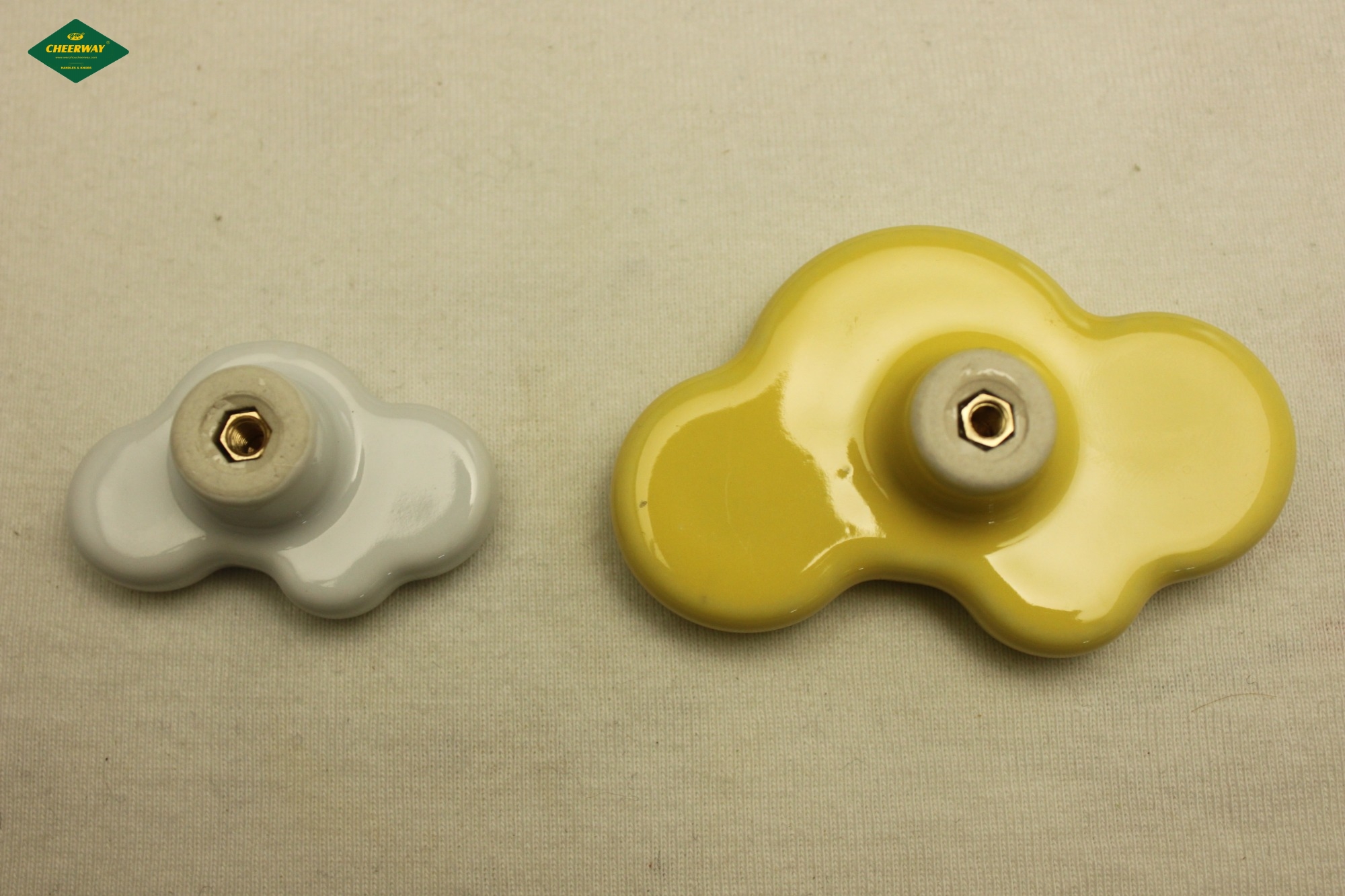 Cloud shaped ceramic handle, furniture hardware decoration knob